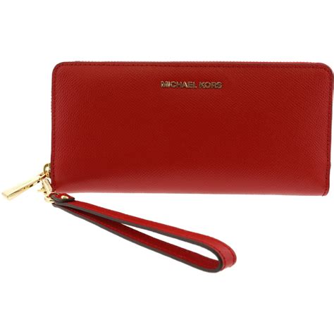 michael kors red wristlet